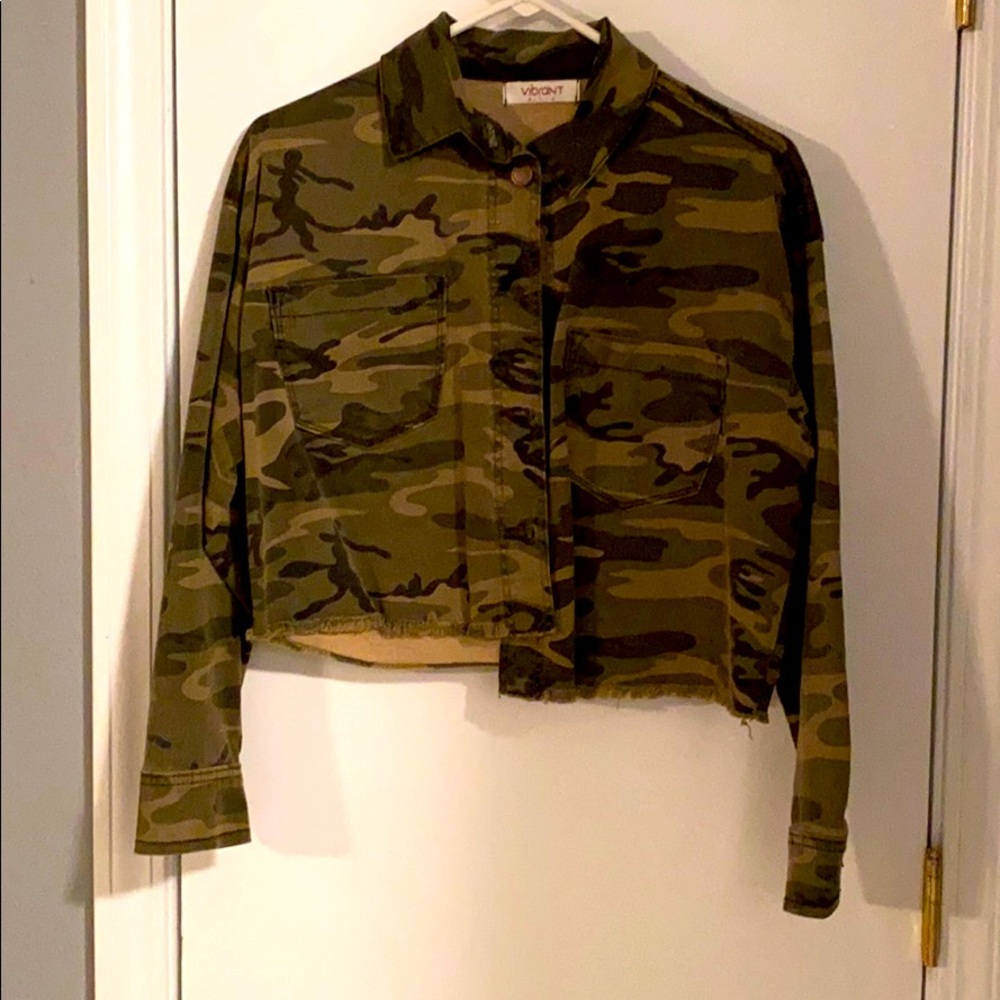Vibrant Camo Jean Jacket
